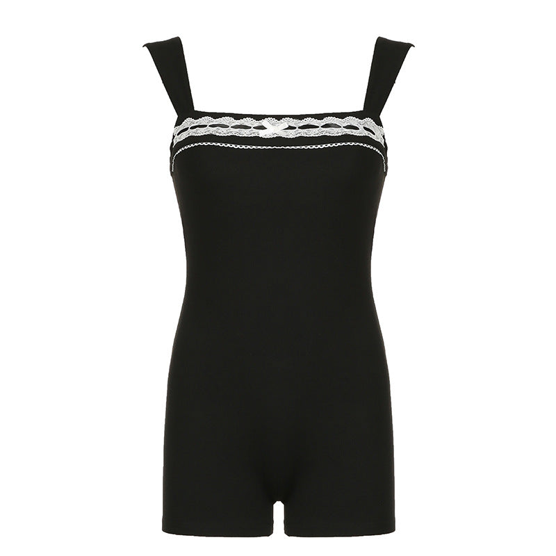 Damen Schwimmsuit mit eleganter Spitze und breiten Trägern R&B