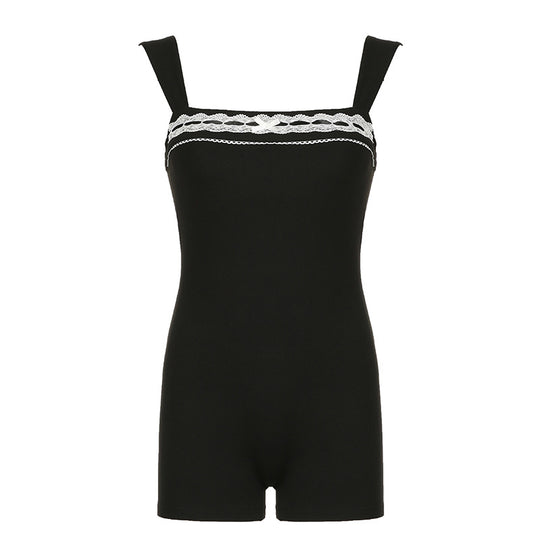 Damen Schwimmsuit mit eleganter Spitze und breiten Trägern R&B