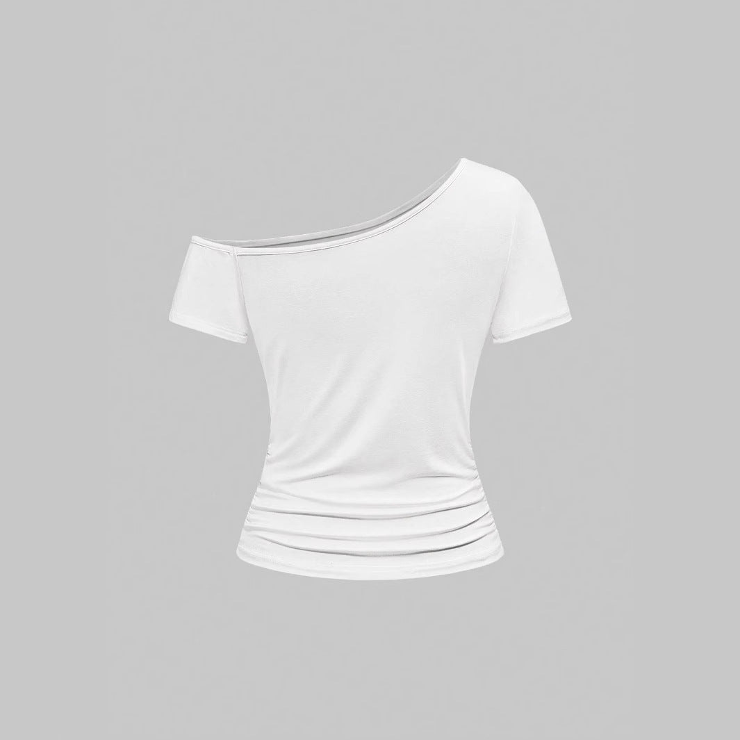 Damen Modisches Shirt mit großzügigem Ausschnitt und einzigartigem Grafikdesign R&B
