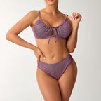 Damen Hochgeschnittener Bikini mit verspieltem Schlüssel-Ausschnitt R&B