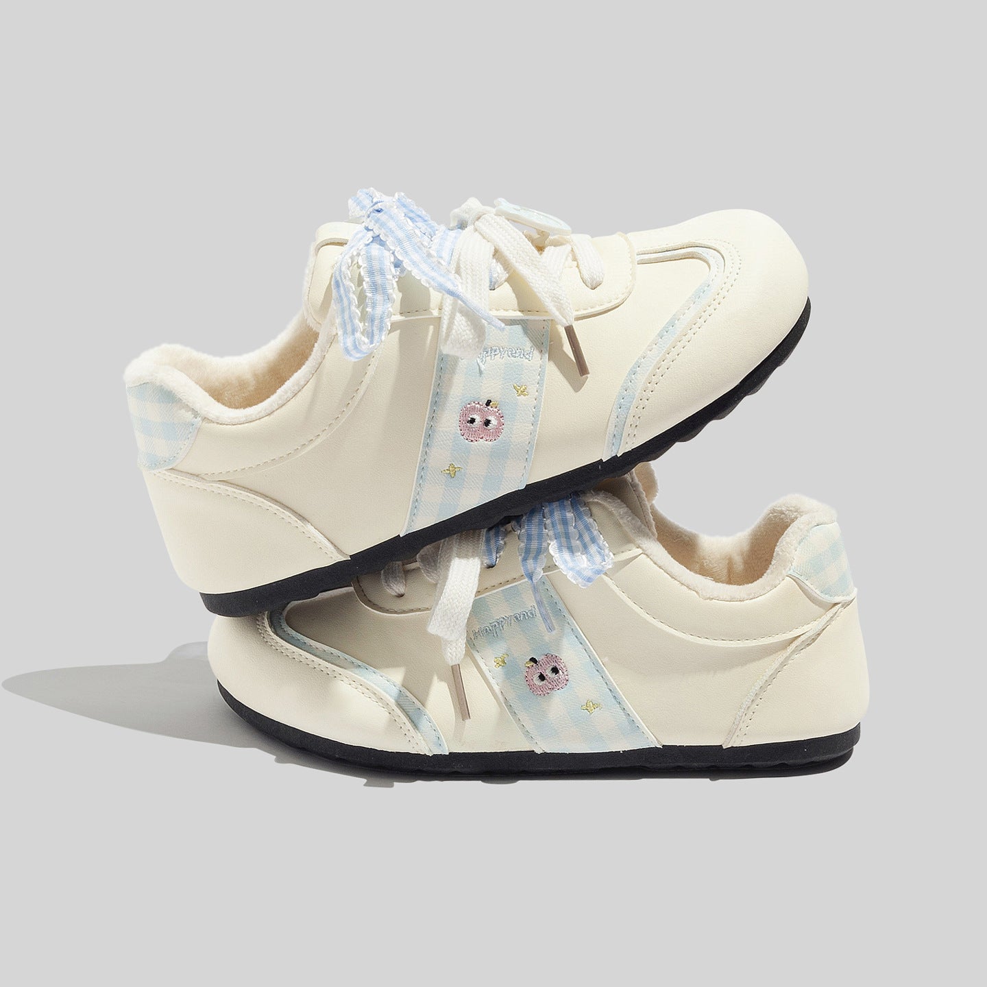 Damen Komfortable Sneaker mit kuscheligem Innenschuh und verspieltem Design