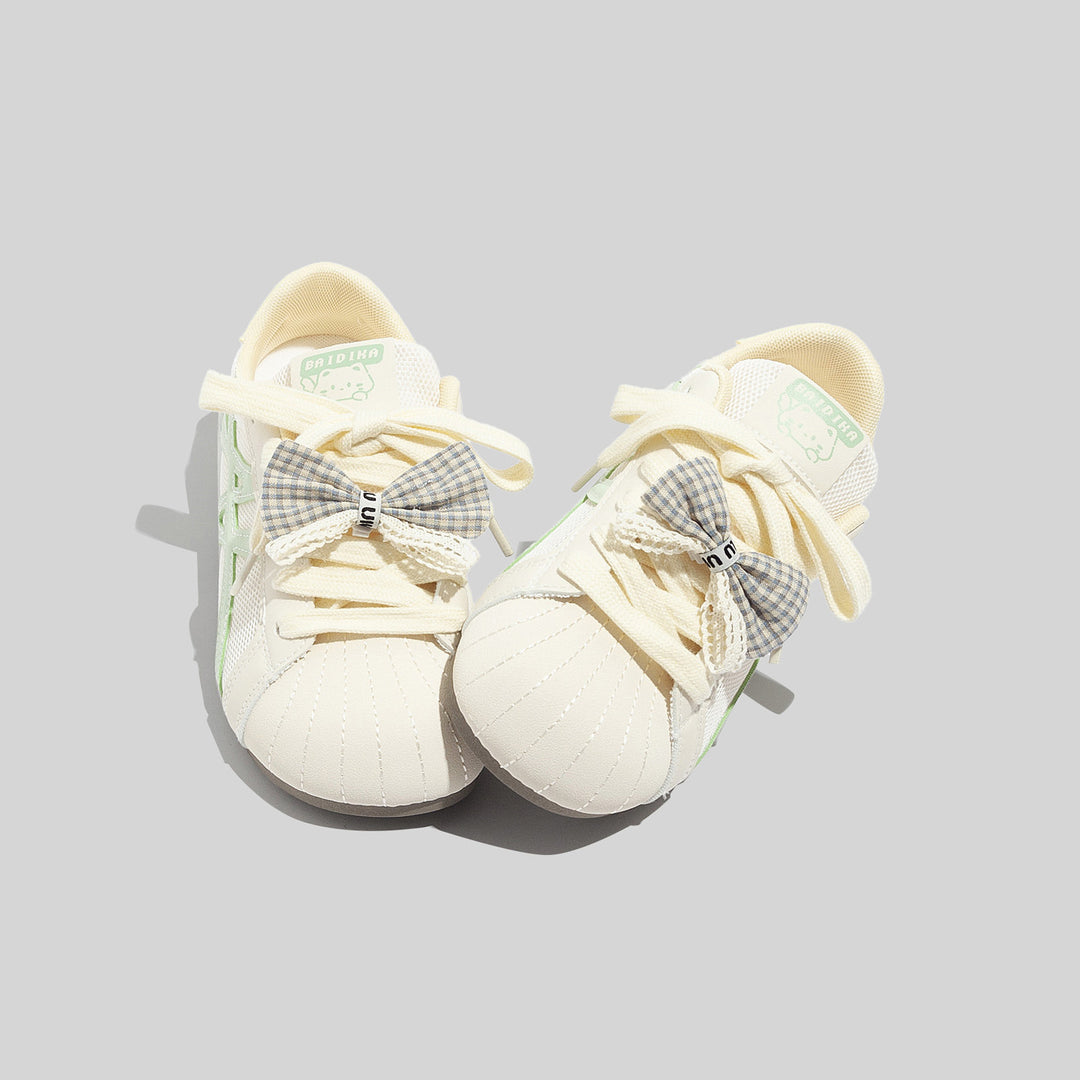 Damen Sportliche Sneakers mit verspieltem Schleifenakzent und atmungsaktivem Mesh-R&B