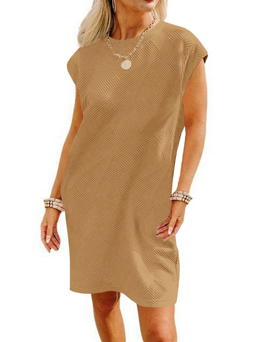 Damen Lockeres Sommerkleid mit strukturiertem Design und schickem Schnitt R&B