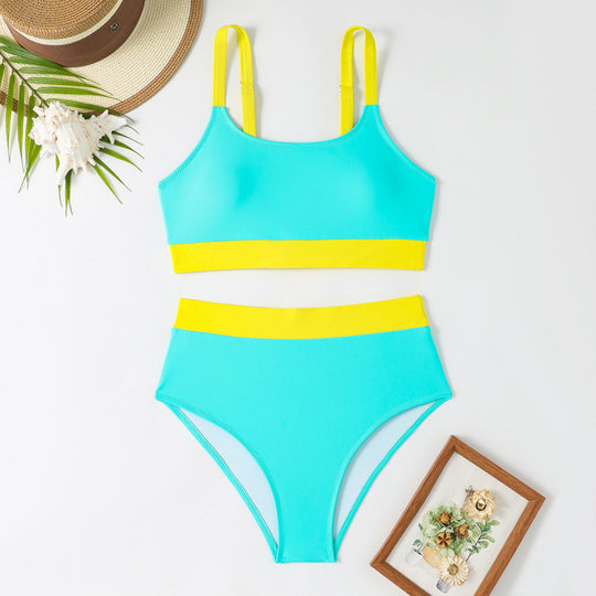 Damen Bikini-Set mit hohem Bund und sportlichem Schnitt R&B