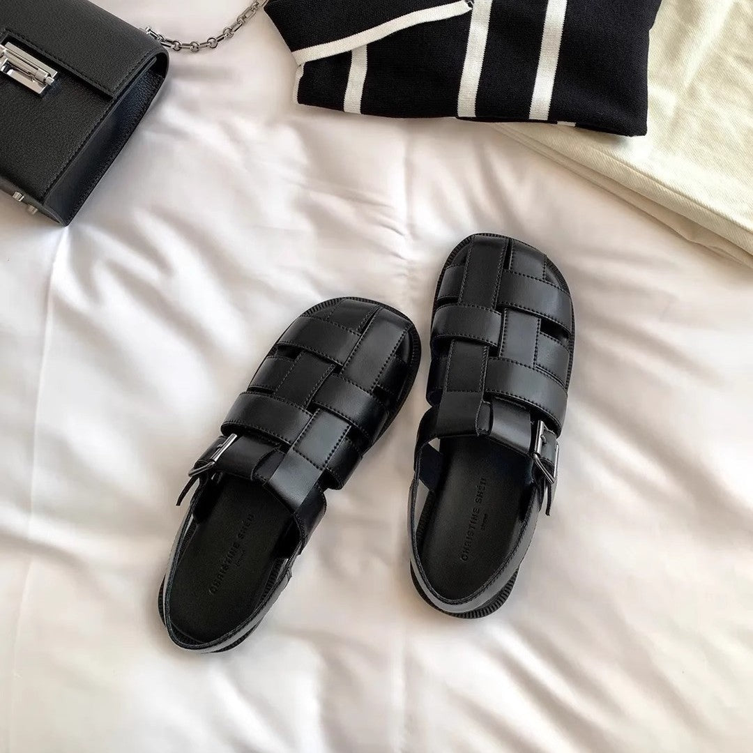 Damen komfortable Riemchen-Sandalen mit robustem Sohlenprofil und verstellbarem Schnallenverschluss R&B