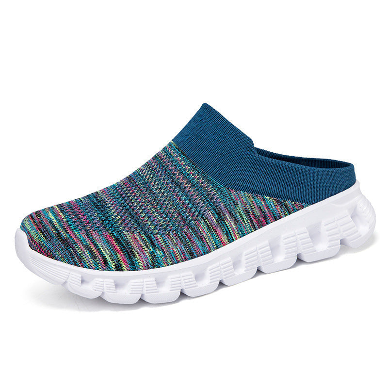 Unisex nan leichter Reiseschlupf-Mule mit gelochter Luftkammer-Sohle und sockenähnlichem Strickschaft R&B
