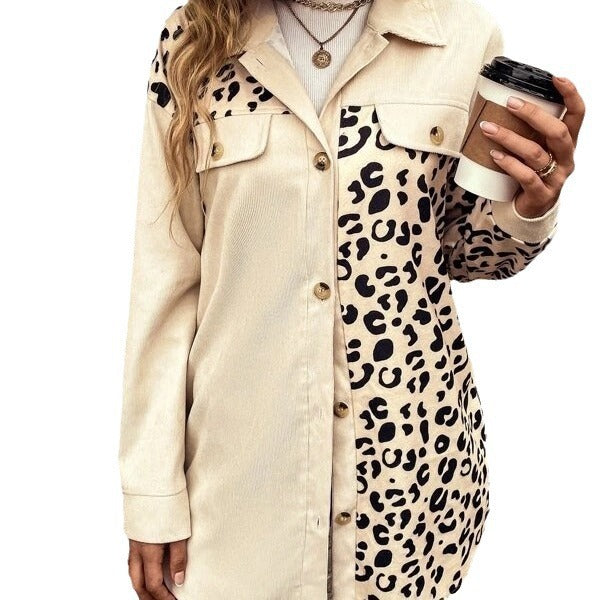 Damen Overshirt mit trendigem Leopardenmuster und komfortabler Passform R&B
