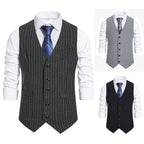 Herren elegante Anzugweste mit feinem Nadelstreifen und praktischen Taschen