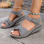Damen Komfortable und elegante Keil-Sandalen R&B