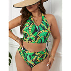 Damen Triangel-Bikini mit modischem Ketten-Design und seitlichen Raffungen R&B