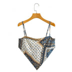 Femme Artistic Bandana Stil Crop Top R&B