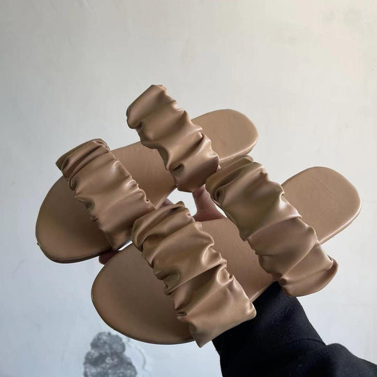 Damen komfortable Riemchensandalen mit elegantem Rüschendesign R&B