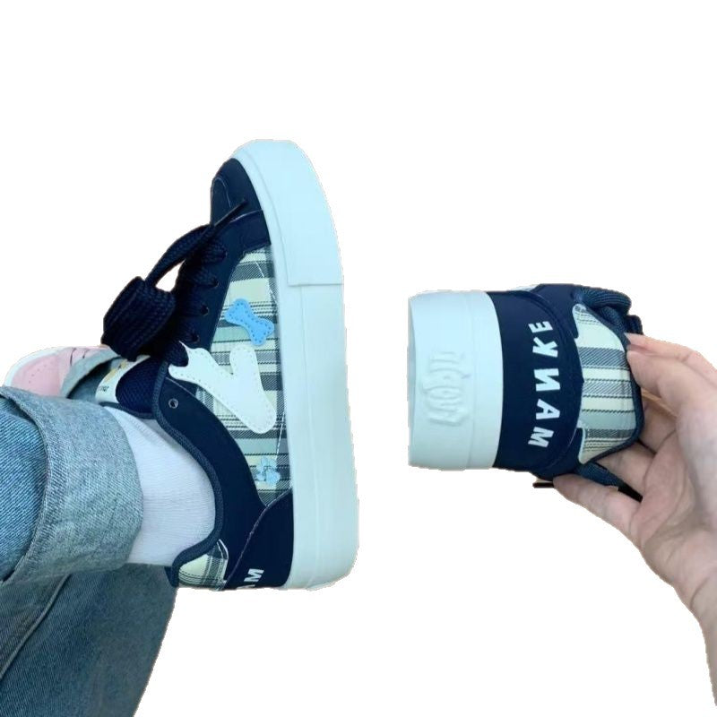 Damen Trendige Sneaker mit Musterdruck und hoher Sohle