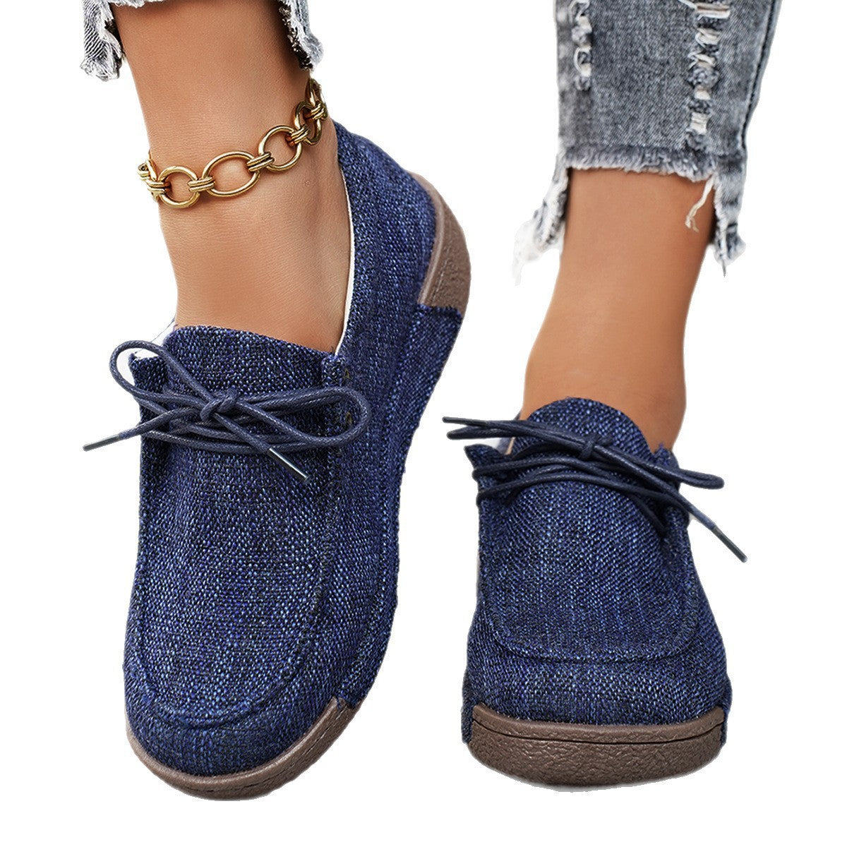 Damen Alltagssneakers mit weicher Textiloberfläche und flexiblem Sohlenrand R&B