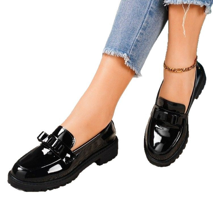 Damen Modische Loafers mit dekorativem Schleifchen R&B