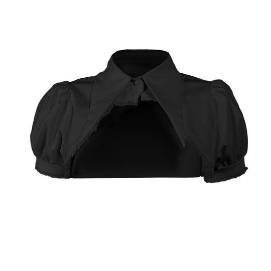 Damen figurbetonte Bluse mit Rüschendetails und Schnürung R&B