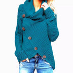 Damen Strickjacke mit asymmetrischem Schnitt und Kragen R&B