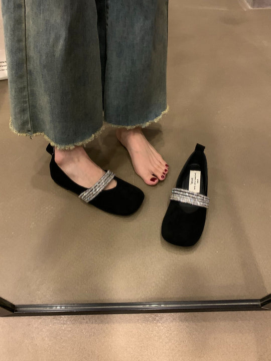 Damen elegante Ballerinas mit modischem Applikationsdetail R&B