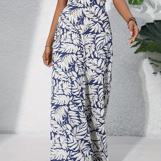 Damen Weit geschnittene Sommerhose mit floralem Muster R&B