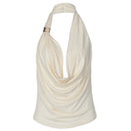 Damen Drapiertes Top mit elegantem Ausschnitt R&B