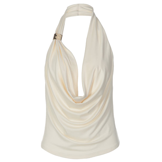 Damen Drapiertes Top mit elegantem Ausschnitt R&B