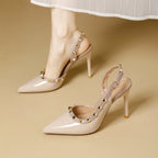 Damen Slingback-Pumps mit eleganter Stud-Applikation