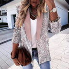 Damen glitzernder Blazer mit luxuriösen Details R&B