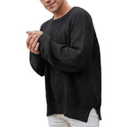 Herren eleganter Strickpullover mit strukturiertem Design und modernem Schnitt R&B