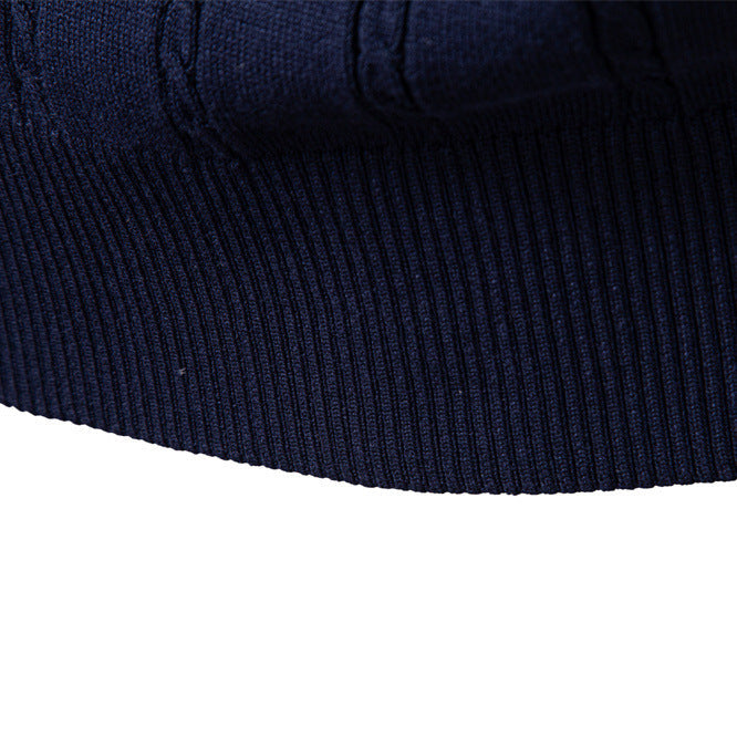 Herren ärmellose Strickweste mit V-Ausschnitt und dezentem Kabelmuster