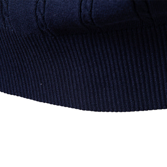 Herren ärmellose Strickweste mit V-Ausschnitt und dezentem Kabelmuster R&B