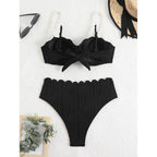 Damen Hochwertiger Push-Up Bikini mit Skulptur-Rippdesign R&B