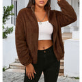 Damen Kuschelige Fleecejacke mit hohem Kragen und Reißverschluss R&B