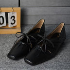 Damen elegante Slip-On Ballerinas mit kunstvollem Riemendetail