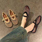 Damen elegante Ballerinas mit Netzdesign R&B