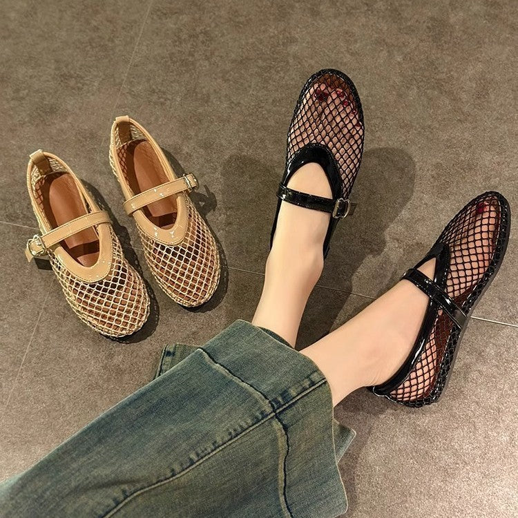 Damen elegante Ballerinas mit Netzdesign R&B