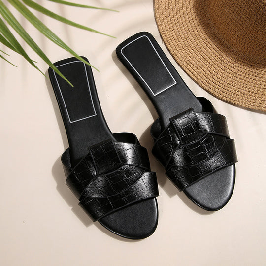 Damen modische Riemensandalen mit geflochtenem Design und anatomischem Fußbett R&B