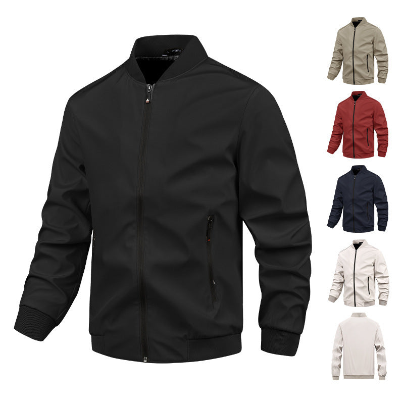 Herren moderne Bomberjacke mit elastischem Bündchen und praktischen Taschen R&B