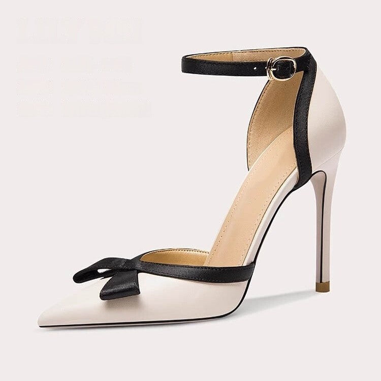 Damen elegante Slingback-Pumps mit zierlichem Schleifendetail R&B