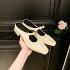 Damen elegante Slingback-Ballerinas mit modischem Rüschendesign R&B