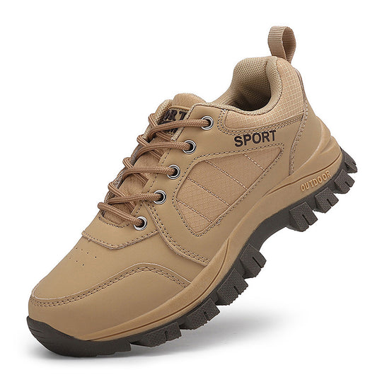 Herren nan robuster Schnür-Freizeitsneaker mit tiefem Stollenprofil, gepolstertem Schaft und praktischer Zuglasche R&B