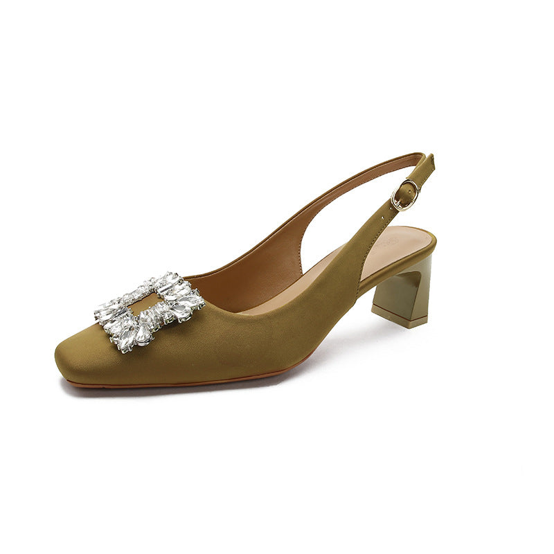 Damen Slingback-Pumps mit funkelndem Schmuckdetail R&B