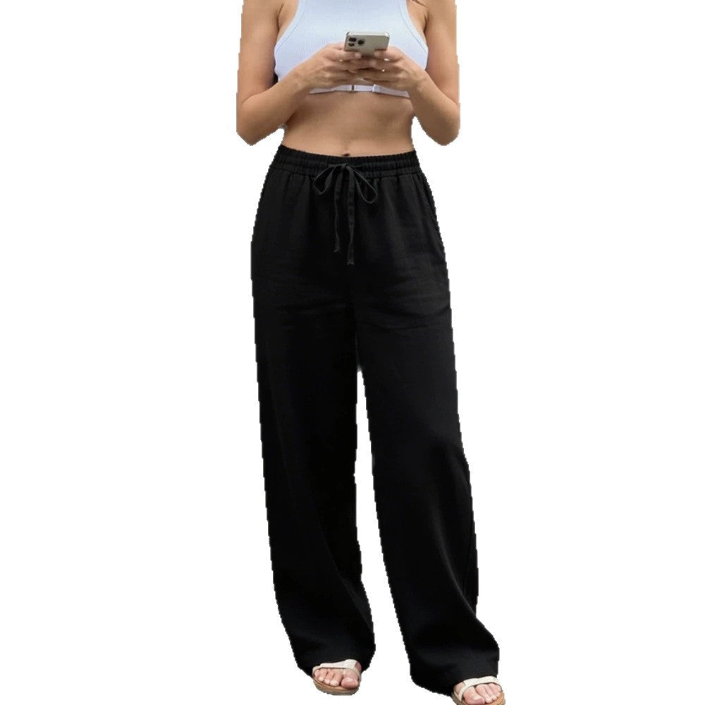 Damen Weite Leinenhose