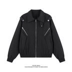 Damen stylische Windjacke mit funktionalen Reißverschlusstaschen und elastischen Bündchen R&B
