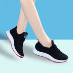 Damen trendige Sport Sneakers mit atmungsaktivem Strick-Obermaterial R&B