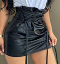 Damen Minirock mit raffinierten Schnürdetails