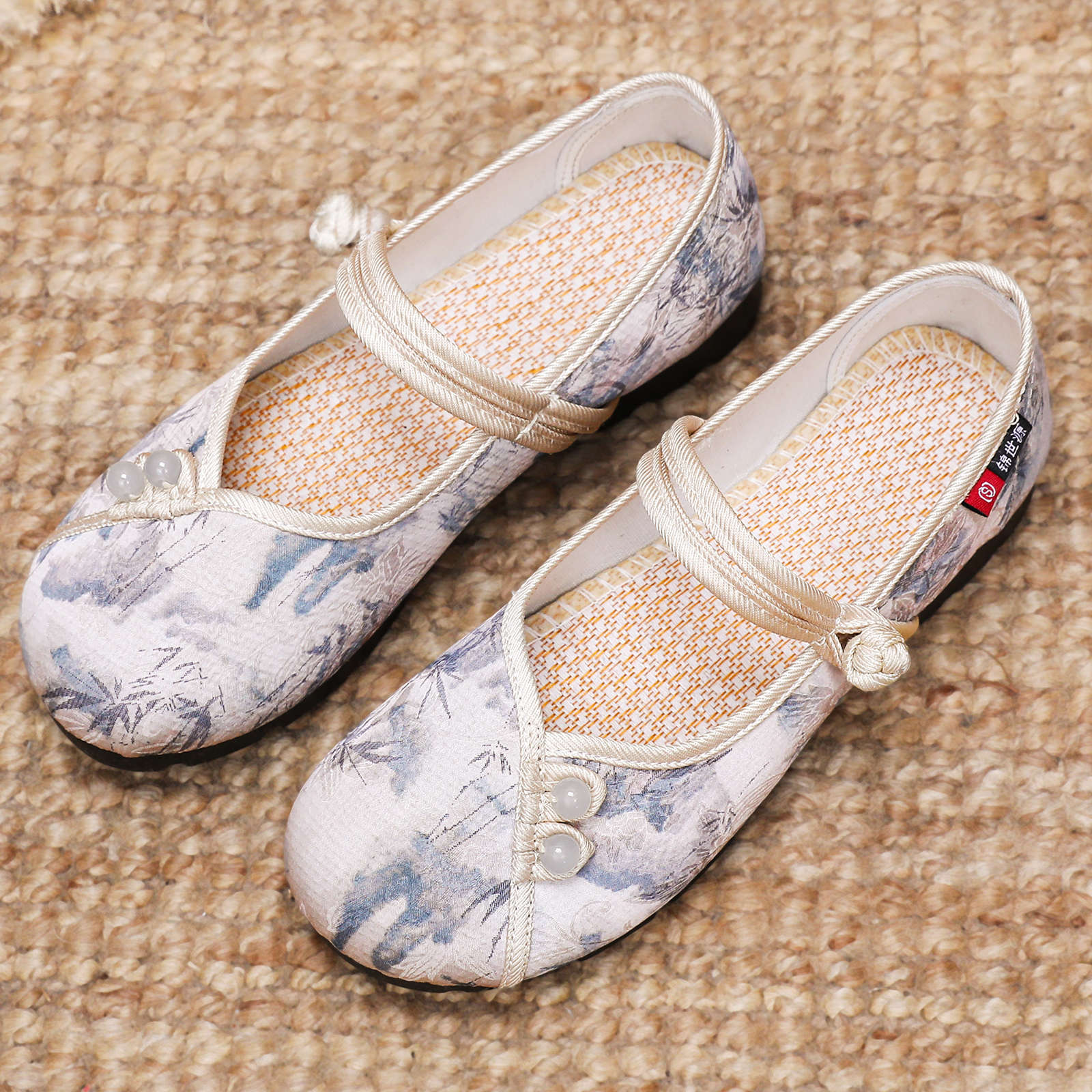Damen ballerinas mit dekorativem Knopf-Design und komfortabler Sohle R&B