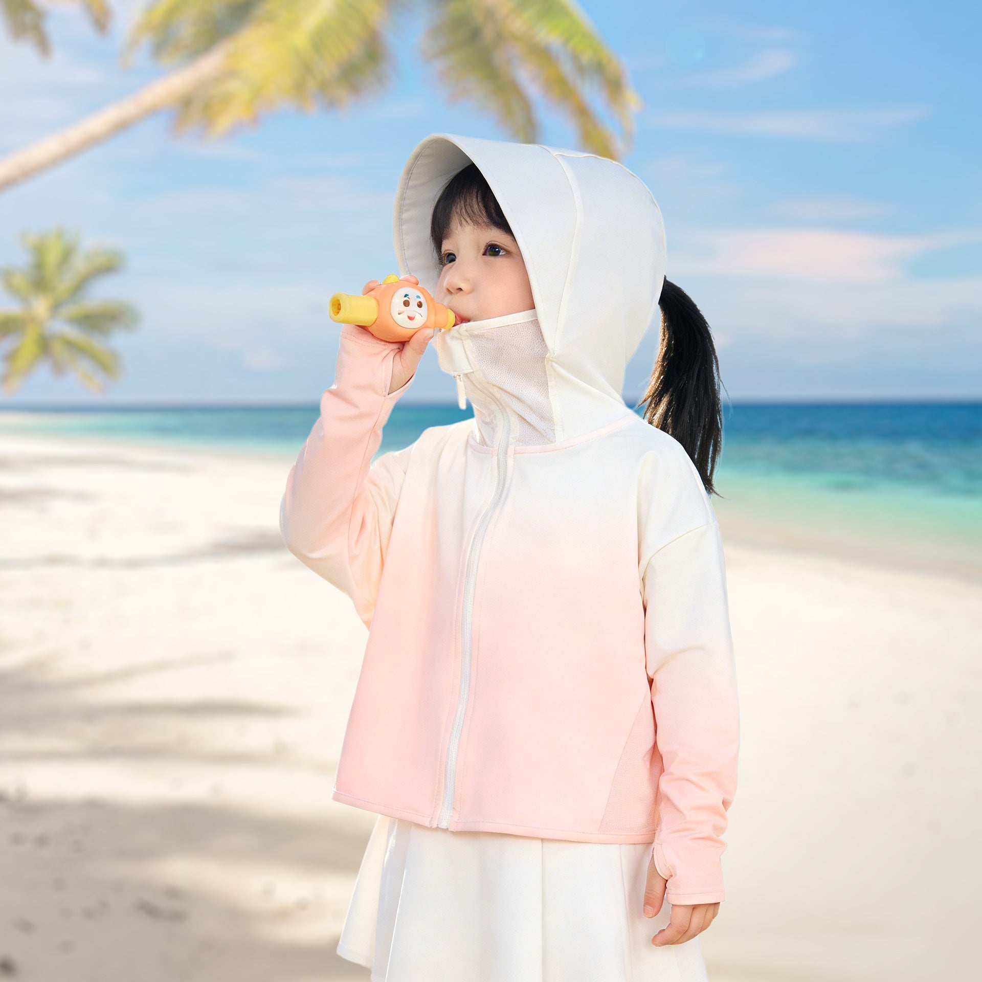 Damen Sportjacke mit funktionalem UV-Schutz und Kapuze R&B