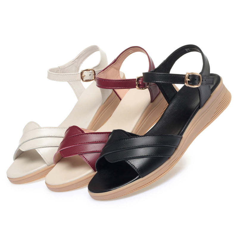 Damen Sandalen mit verstellbarem Riemen und komfortablem Fußbett R&B