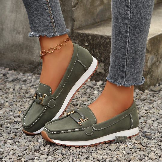 Damen Mokassins mit glamourosem Metall-Detail R&B