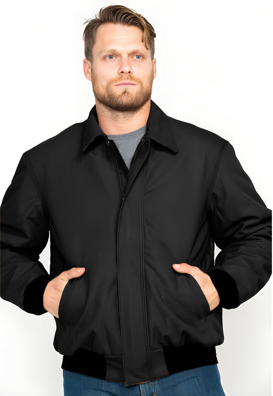 Herren lässige Übergangsjacke mit praktischem Stehkragen R&B